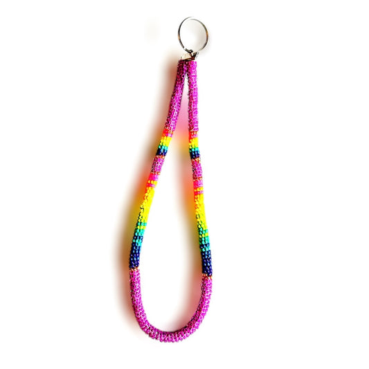 Beaded Keychain: Purple