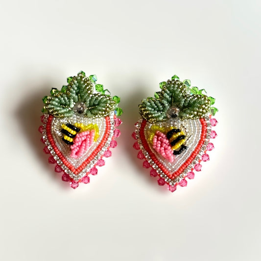 Mini Strawbaby Earrings: Sugar