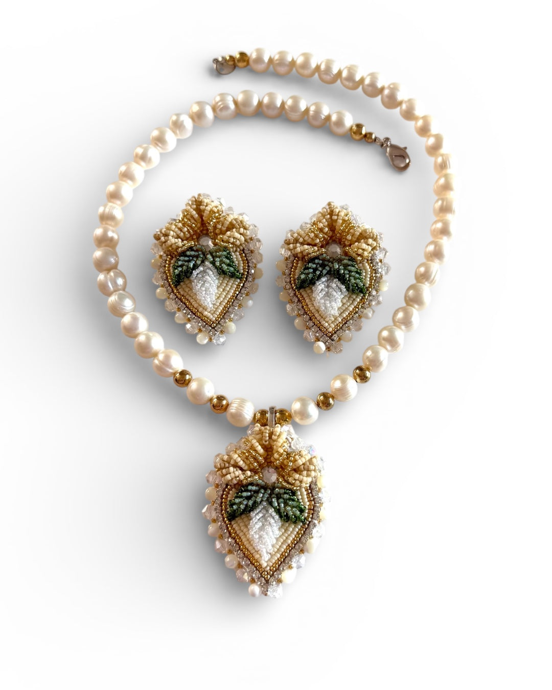 Strawbaby Heirloom Set - Strawbaby Collection (Pendant + Earrings)