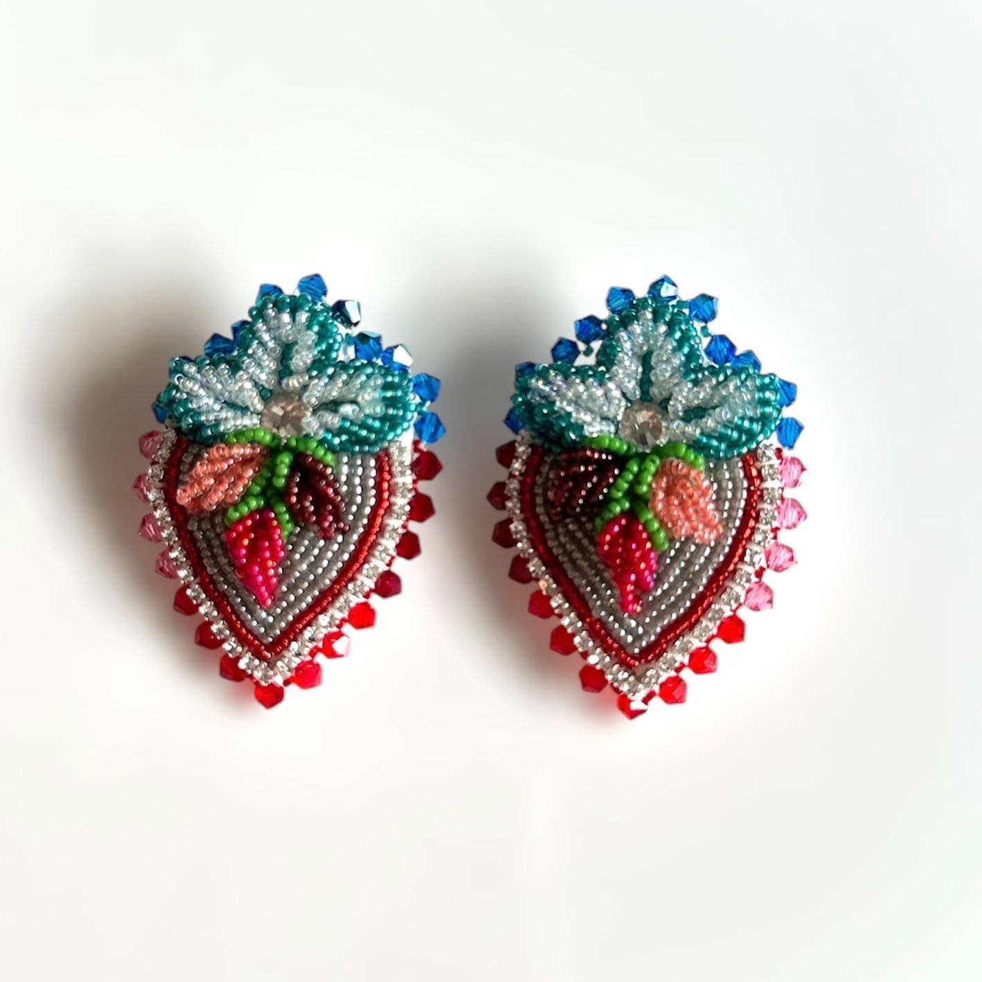 Mini Strawbaby Earrings: Cherry