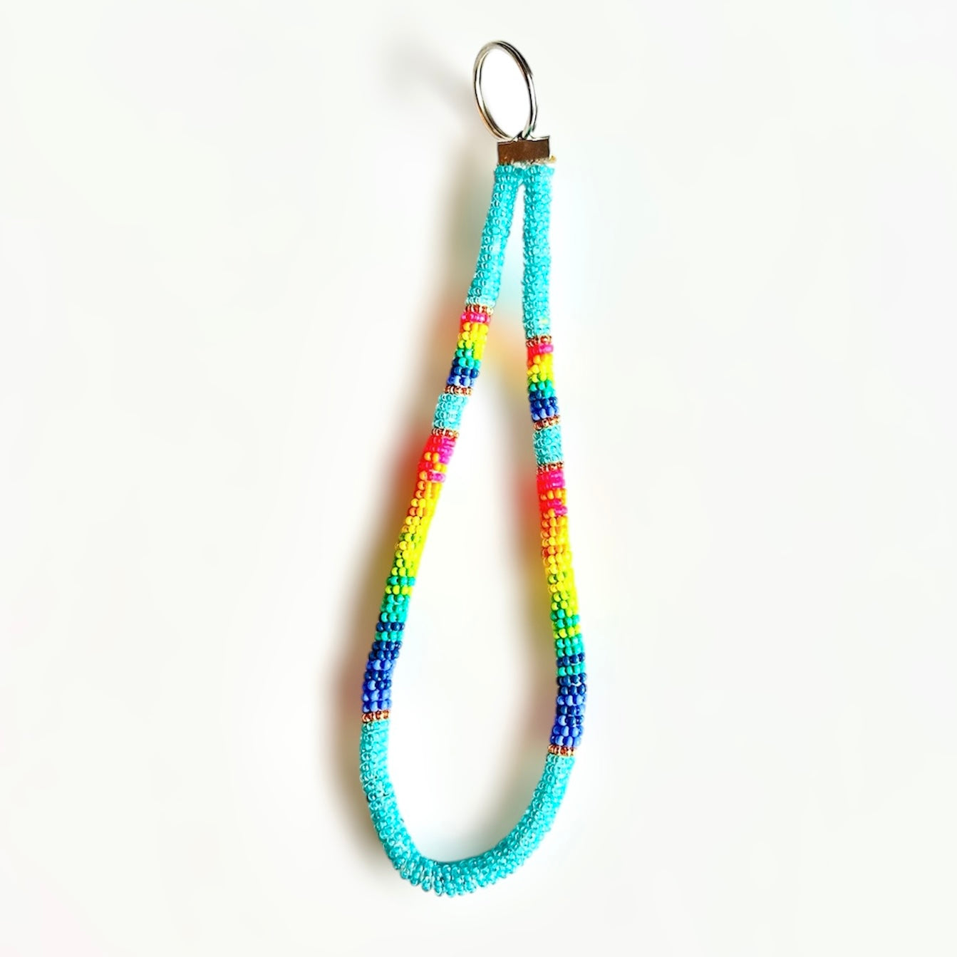 Beaded Keychain: Blue