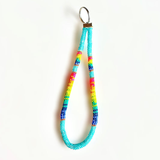 Beaded Keychain: Blue