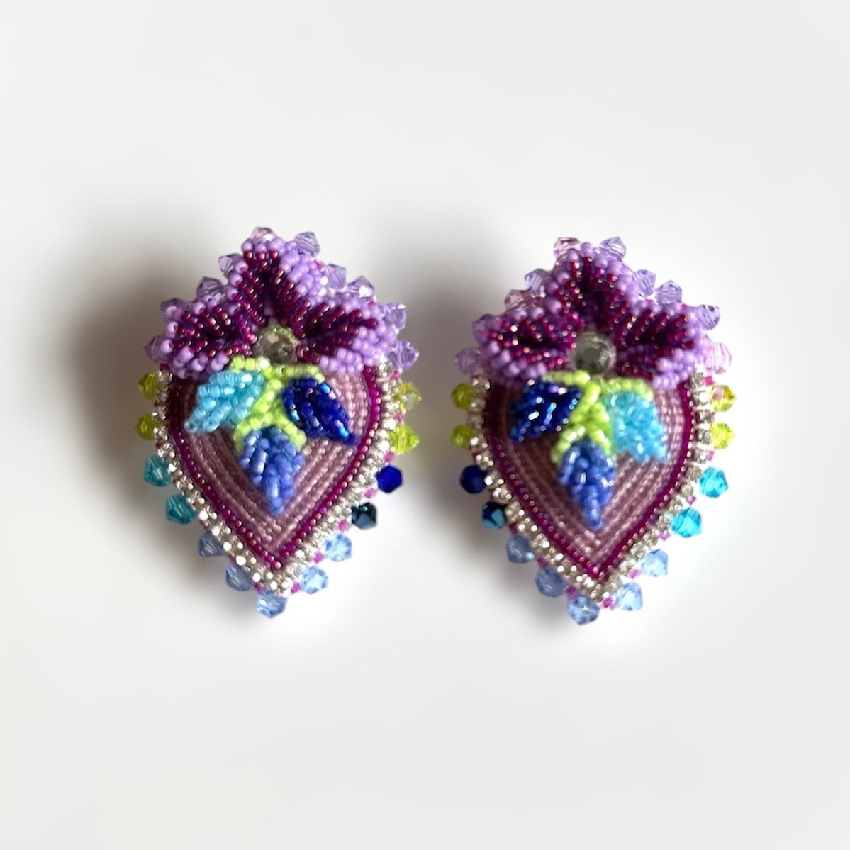 Mini Strawbaby Earrings: Blue Berry