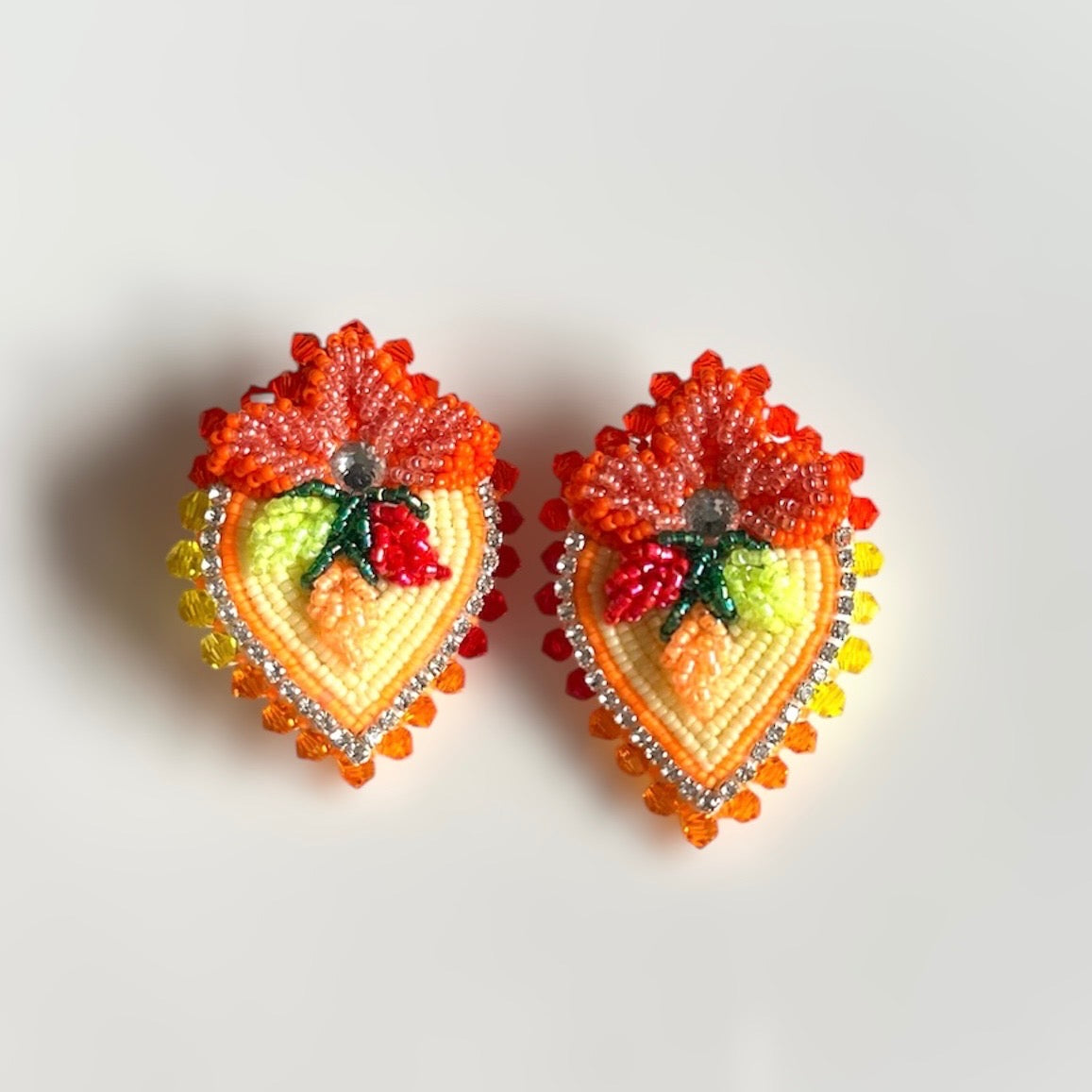 Mini Strawbaby Earrings: Peach