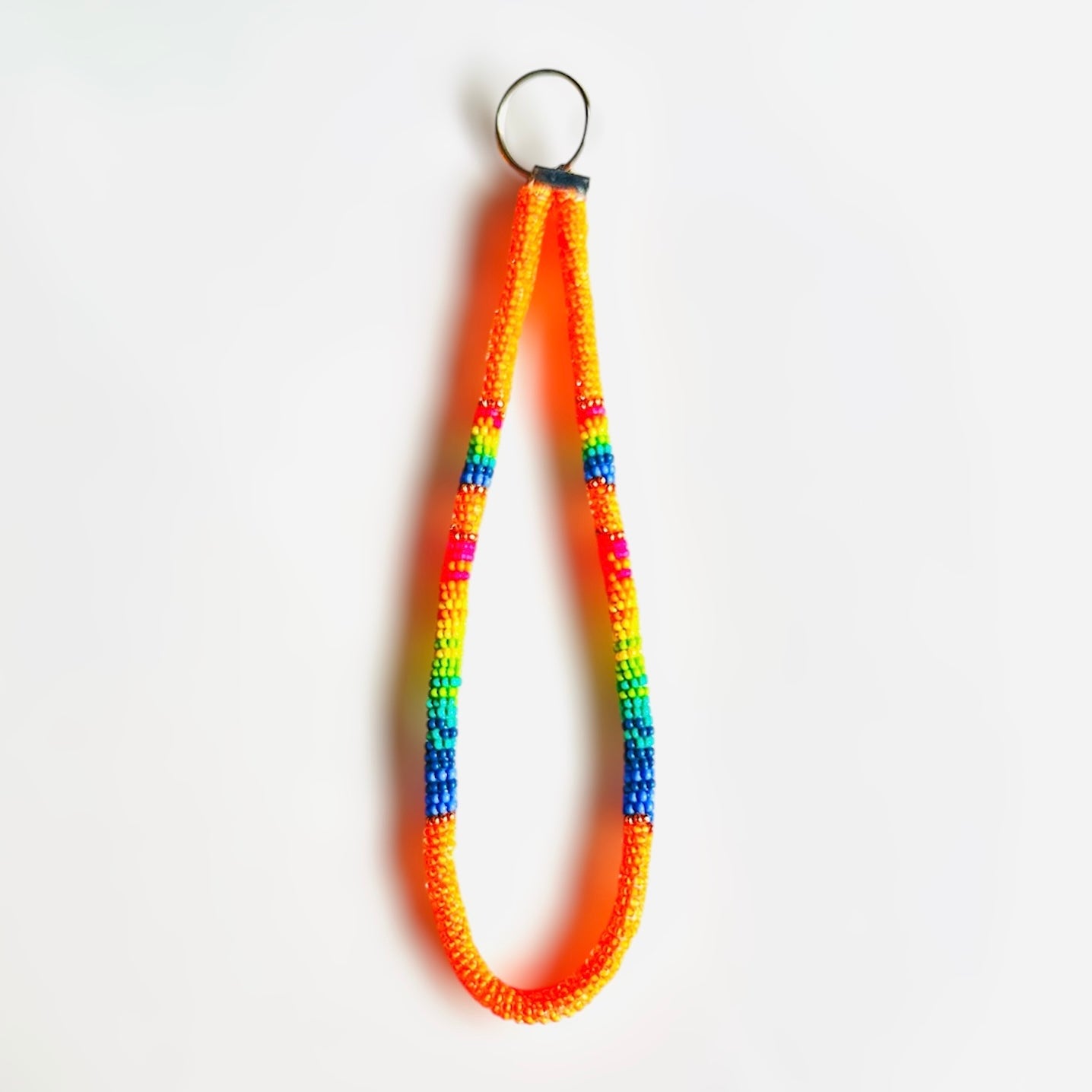 Beaded Keychain: Orange