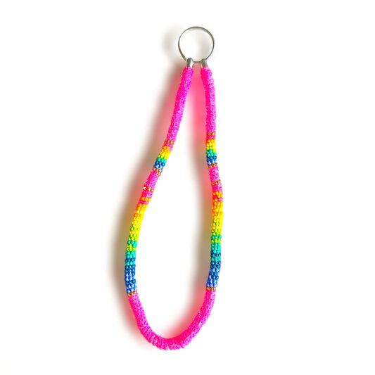 Beaded Keychain: Pink