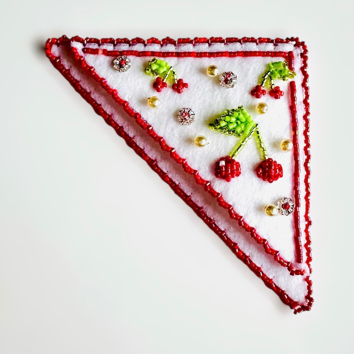 Beaded Bookmark: Cherry